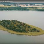 die Burgwallinsel aus der Quadrocopter-Perspektive